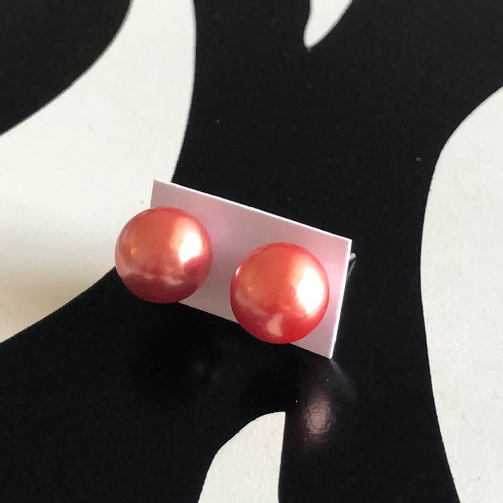 4 for $20 Brown/Orange Ball Stud Earrings